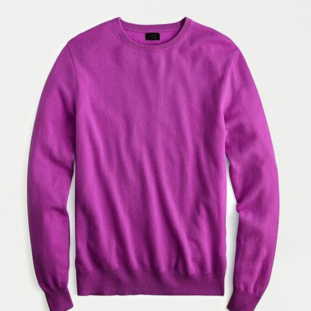 Cashmere crew neck in rich violet